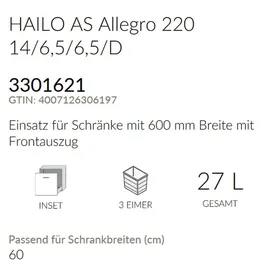 HAILO Allegro 270 14 l Dunkelgrau