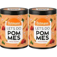 Ostmann Gewürze - Let's Do Pommes Gewürz | Gewürzsalz für Ofenkartoffeln oder Süßkartoffelpommes | Würzige Mischung aus Paprika, Zwiebeln und Muskatnuss | 100 g in recyclebarer Metalldose