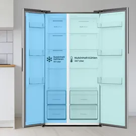 Homex CFBSN5441C-S Multi Door (544 l, 1786 mm hoch, Silber)