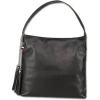 FLORENCE Schultertasche Leder Schwarz
