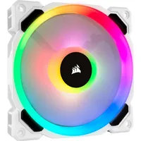 Corsair LL120 RGB LED PWM PC-Gehäuselüfter (120mm Dual Licht Loop RGB LED, Einzelverpackung) weiß