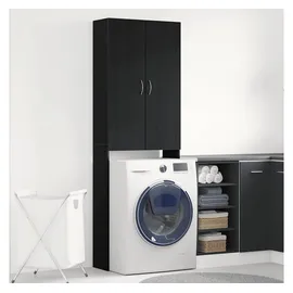 vidaXL Waschmaschinenschrank 64 x 25,5 x 190 cm Schwarz Eichen-Optik