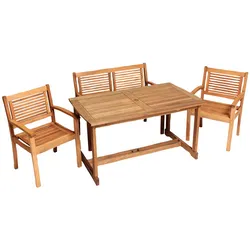 MERXX Gartenmöbel »Cordoba«, 4 Sitzplätze, Eukalyptusholz - beige