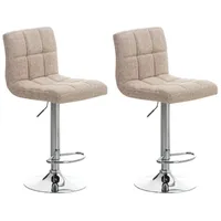 CLP 2er Set Barhocker Peru Mit Stoffbezug I Drehbare,