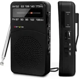 Tragbares Radio, Am(mw)/fm-radio Mit Batteriebetrieb, Transistor-taschenradio Mit Exzellentem Empfang, Abstimmknopf Mit Signalstärkeanzeige, Mini-taschenradio