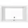 Polysan s.r.o. DEEP Rechteck-Duschwanne 120x75x26cm, tief, weiss mit Rahmengestell