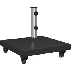 vidaXL Wagenparasol-Basis für Ø38/48mm Stangen Schwarze Granit 30 kg Quadrat