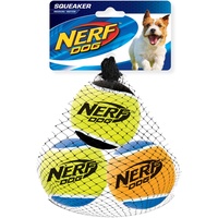 Nerf Dog Hundespielzeug Tennisbälle mit Quietscher, 6,5cm, 3er Pack