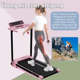 CITYSPORTS Laufband für Zuhause bis 12 km/h,mit LED-Anzeige,APP und 360° Tablet Holder,kompakte Walking Pad für Zuhause und Büro