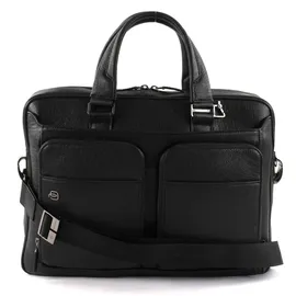 Piquadro Black Square Aktentasche Leder 39 cm Laptopfach