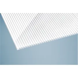 Scobalit Hohlkammerplatte 980 x 5000 x 16 mm Klar Weiß gestreift