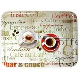 Lashuma Gastrotablett Rechteckig, Druck: Espresso, Großes Kunststoff Tablett 50x37 cm, Italienisches Kaffeetablett