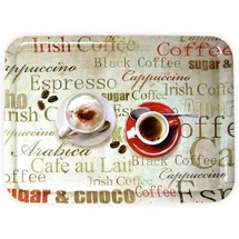 Lashuma Gastrotablett Rechteckig, Druck: Espresso, Großes Kunststoff Tablett 50x37 cm, Italienisches Kaffeetablett