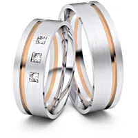 Trauringe Darmstadt 585er Weifl-/Rotgold - 4573