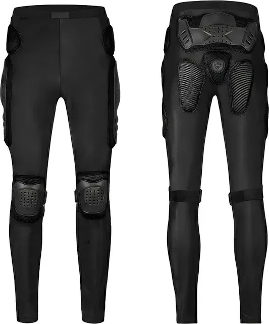 Unisex Motorrad-Schutzhosen mit Panzerpolstern, stoßfeste Schutzausrüstung für Hüften, Oberschenkel und Knie, sturzsichere Schutzausrüstung für MTB, Dirt Bike und Motocross-Rennen, Größe M