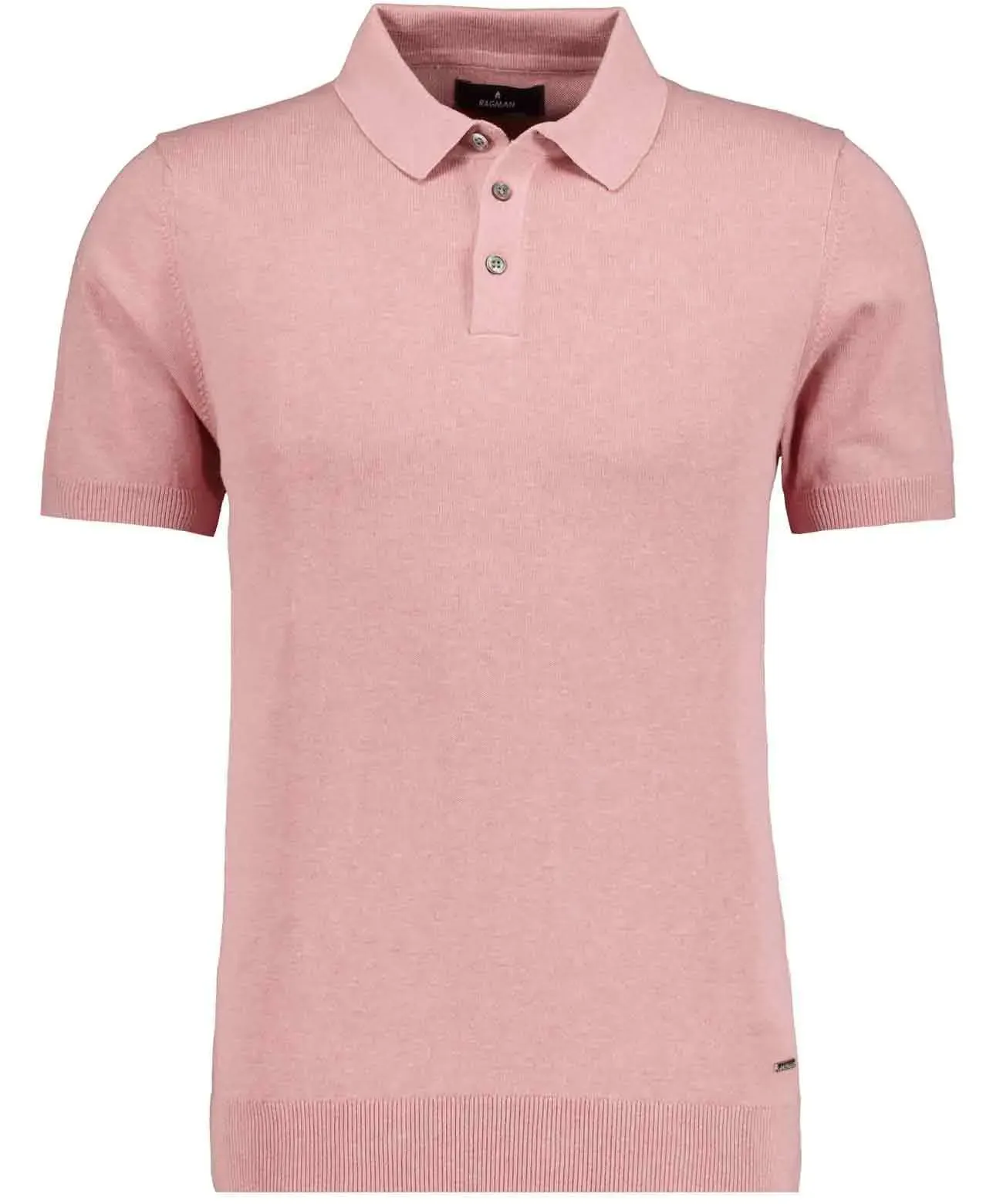Rundhalspullover RAGMAN, Herren, Gr. 54, rosa (rosé melange, 436), Feinstrick, 100% Baumwolle, ohne Ausschnitt, Pullover Rundhalspullover