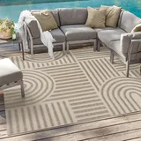 Sanat Teppich Berlin, rechteckig, Höhe: 6 mm, In -und Outdoor geeignet, Außenbereich, Terrasse, Balkon, auch Läufer beige 120 cm x 170 cm x 6 mm