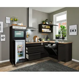 BASIC by Balculina Winkelküche L-Form 260 x 175 cm schwarz