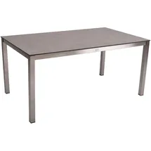 Garden Pleasure Gartentisch SIENNA grau rechteckig 158,0 x 90,0 x 74,0 cm