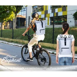 Elephant Gin Time Bag Rucksack Silber