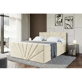altdecor Boxspringbett Beige, Holzwerkstoff, Höhe ca. 20 cm 140x200 cm, Schlafzimmer, Betten, Boxspringbetten