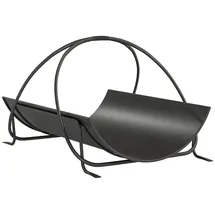 Outsunny Kaminholzregal Metall 51 x 38 x 33 cm Schwarz