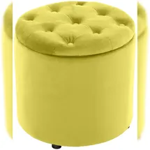 CLP Sitzhocker Pantin Samt gelb