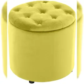 CLP Sitzhocker Pantin Samt gelb