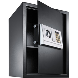 TECTAKE Elektronischer Safe Tresor mit Schlüssel und Einlegeboden inkl. Batterien