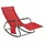 SoBuy Schaukelstuhl OGS47-R Kunstfasergewebe 57 x 84 x 145 cm Rot mit Seitentasche