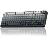 AULA F99 Pro Mechanische Gaming Tastatur,3-Modus Wireless Mechanische Tastatur mit Knopf,Fünfschichtige Polsterung Struktur,Seitlich Graviert,RGB,QWERTY,Hot-swap Custom Keyboard