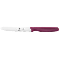 SCHWERTKRONE Universalmesser mit Wellenschliff Gemüsemesser 10 cm violetter Griff