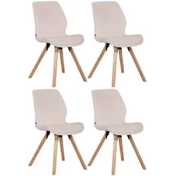 CLP 4er Set Stuhl Luna creme/Samt