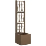 vidaXL Gartenpflanzer mit Gitter 36 x 36 x 140 cm Braun