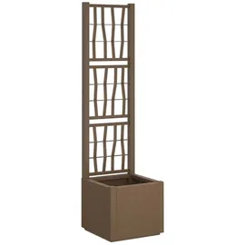 vidaXL Gartenpflanzer mit Gitter 36 x 36 x 140 cm Braun