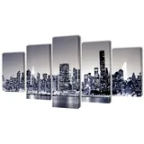 vidaXL Bilder Dekoration Set monochrome New York 100 x 50 cm