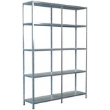 SCHULTE Regalwelt Schulte Set 1 Steckregal und Anbauregal Verzinkt 200 cm x 140 cm x 35 cm
