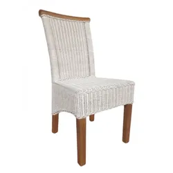 Amagohome Esszimmer Stühle Set Rattanstühle Perth 2 Stück weiß Esstisch Stühle Korbstühle nachhaltig : ohne Sitzkissen