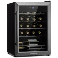 Klarstein Weinkühlschrank Ultimo 20 Uno, für 20 Standardflaschen á 0,75l,Wein Flaschenkühlschrank Weintemperierschrank Weinschrank Kühlschrank schwarz