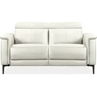 Home affaire 2-Sitzer LUND, 160 cm, mit Relaxfunktion und Kopfteilverstellung, manuell od. elektrisch (m.USB-C), Echtleder, Kunstleder, Webstoff weiß