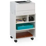 Relaxdays Rollcontainer 49 x 40 x 30 cm weiß