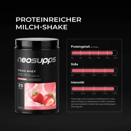 Neosupps Whey Protein Erdbeere Pulver 750 g