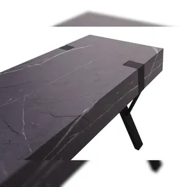 Mendler TV-Rack HWC-L54, Fernsehtisch Lowboard TV-Tisch, Metall 42x120x40cm ~ Marmor-Optik grau