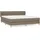 vidaXL Boxspringbett mit Matratze Taupe 180x200 cm Stoff