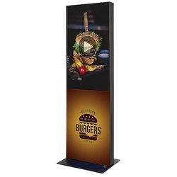 Showdown Displays Digitale Infostele 50" mit Spannstoff schwarz, 66.2x188.5x49 cm