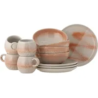 Bloomingville Paula Frühstücksset 12-tlg. Orange/cremefarbig