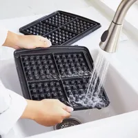 GreenPan Waffelplatten für Kontaktgrill 2-tlg. spülmaschinenfest schwarz