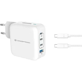 Conceptronic 4-Port 100W GaN USB PD Charger - Weiß