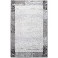 OKu-Tex Novel Webteppich, Hellgrau, Kunststoff, Bordüre, rechteckig, 160x230 cm,