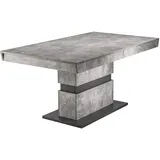 byLIVING Esszimmertisch Matthew/Küchen-Tisch 140 cm mit Auszug Matthew - grau | Maße B: H 75, T 90 cm